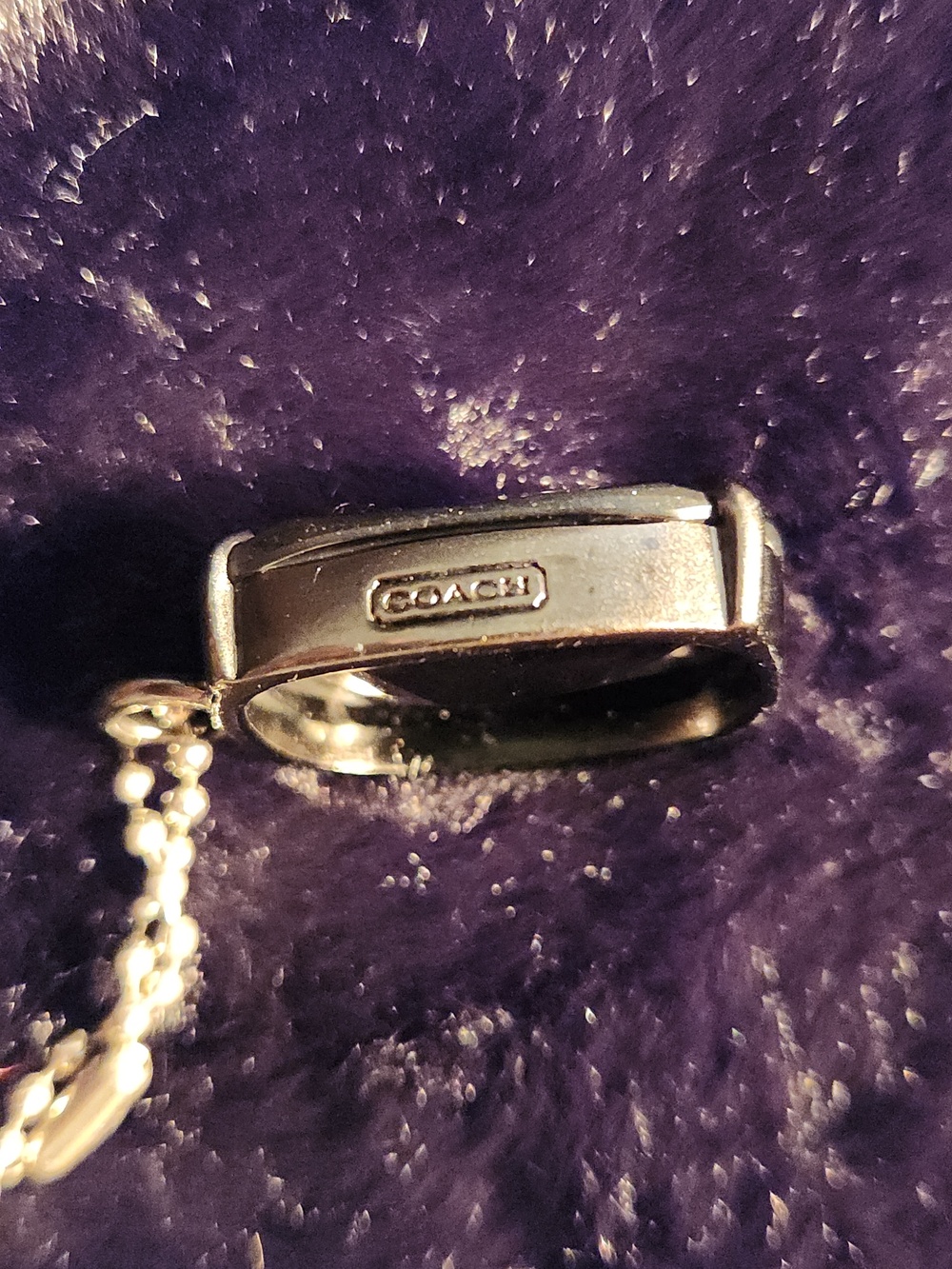 Coach RARE Metal And Smokey Lucite Jewel Hang Tag - Picture 6 of 6